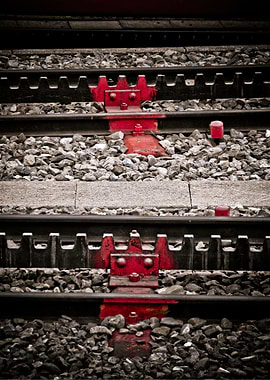 The red teeth of the Jungfraubahn in Switzerland. Pictu ...