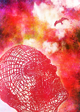 “For thought is a bird of space, that in a cage of word ...