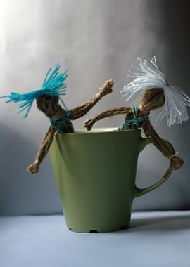 Spicy and John just decided to climb the coffee mug. I ...