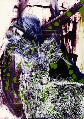 Title: Acid Sheep (Dec. 2013) // Process: Monoprint, ...