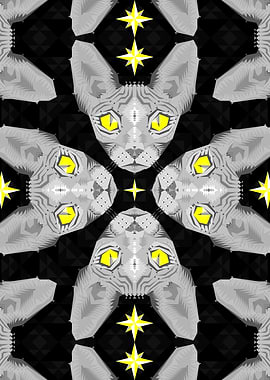 Black Sphynx Cat Pattern