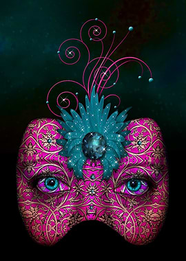 Masked self portrait