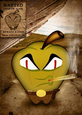 El señor chile poblano, ilustración para restaurante