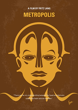 No052 My Metropolis minimal movie poster In a futurist ...