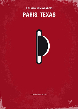 No062 My Paris Texas minimal movie poster A man wander ...