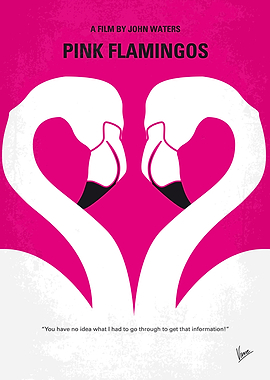 No142 My PINK FLAMINGOS minimal movie poster Notorious ...