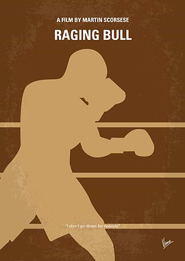 No174 My Raging Bull minimal movie poster An emotional ...