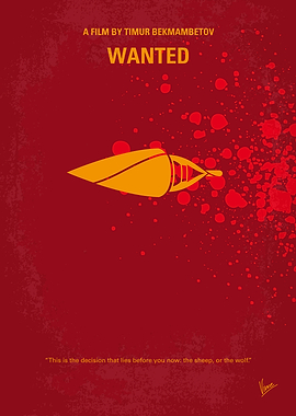 No176 My Wanted minimal movie poster A frustrated offi ...