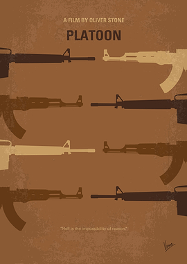 No115 My Platoon minimal movie poster A young recruit ...