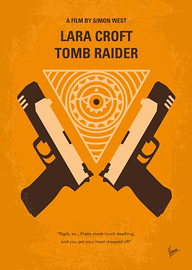No209 Lara Croft Tomb Raider minimal movie poster Vide ...