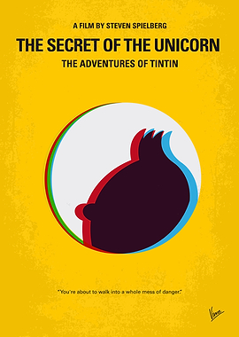 No096 My TINTIN-3D minimal movie poster Intrepid repor ...