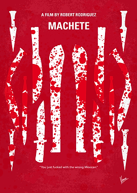 No114 My Machete minimal movie poster After being set- ...