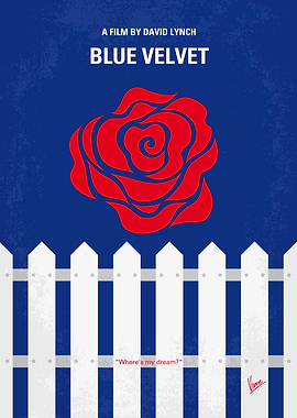 No170 My BLUE VELVET minimal movie poster The discover ...
