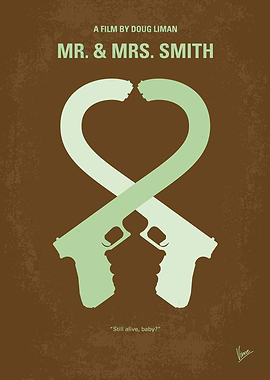 No187 My Mr. and Mrs. Smith minimal movie poster A bor ...