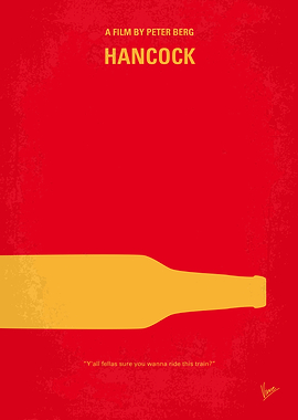 No129 My HANCOCK minimal movie poster A hard-living su ...