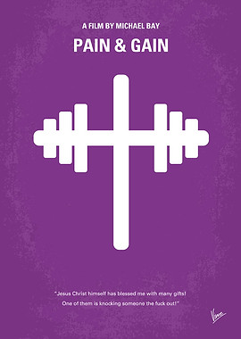 No221 My Pain and Gain minimal movie poster A trio of ...