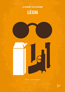 No239 My LEON minimal movie poster A professional assa ...