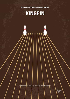No244 My KINGPIN minimal movie poster A star bowler wh ...