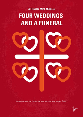 No259 My Four Weddings and a Funeral minimal movie post ...