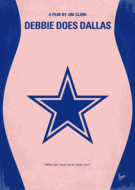 No302 My DEBBIE DOES DALLAS minimal movie poster Debbi ...