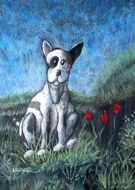 Sobe the Dog - Mixed Media by David Vedoe