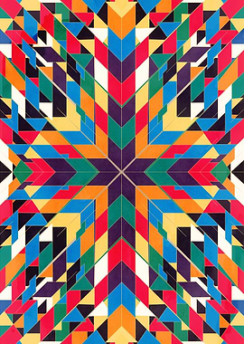 Triangles 3 abstract tribal pattern