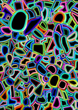 drenched in black color