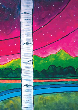 Aspen View - Acrylic 16' x 20' by David Vedoe