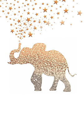 GATSBY GOLD ELEPHANT GLITTER
