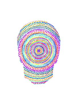 colors skull mandala