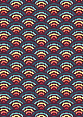 rainbowaves pattern (dark)