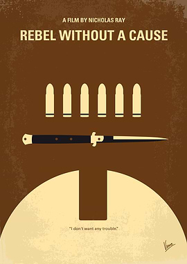 No318 My Rebel without a cause minimal movie poster A ...