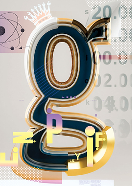 Created a 3D G and digital collage to mix in with the 2 ...