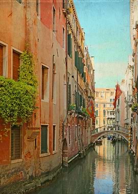 Vintage Inspired Venetian Canal