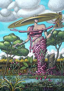 Deliverance Acrylic on Panel Original 48' x 32' By Dav ...