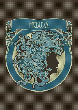 Medusa silhouette (dark)