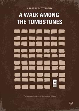 No341 My WALK AMONG THE TOMBSTONES minimal movie poster ...
