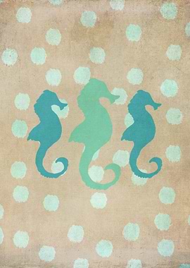 Seahorse Trio and Polka Dots