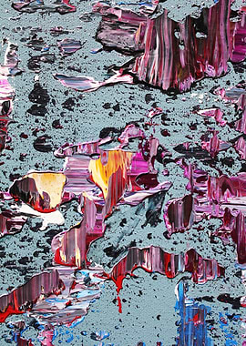 Detail “plate” of my original abstract painting: kyan ...