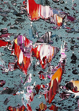 Detail “plate” of my original abstract painting: kyan ...