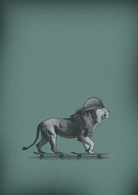 Skate humor Lion