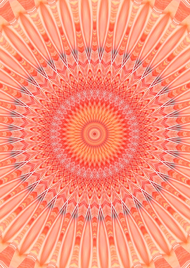 beautiful soft orange kaleidoscope