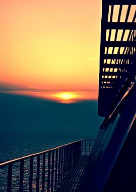 Sunset @ sea cruise Italy
