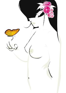 Madame Butterfly on a butterfly wing