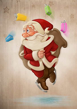 Santa Claus on ice