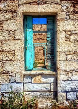 Road through windows