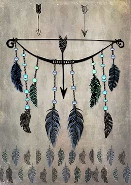 Bow, Arrows, and Feathers