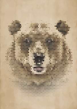 Geometric Bear Portrait