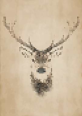 Geometric Deer Portrait