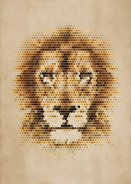 Geometric Lion Portrait